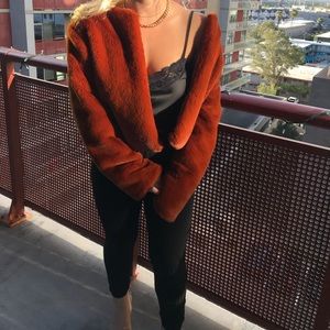 Faux fur jacket